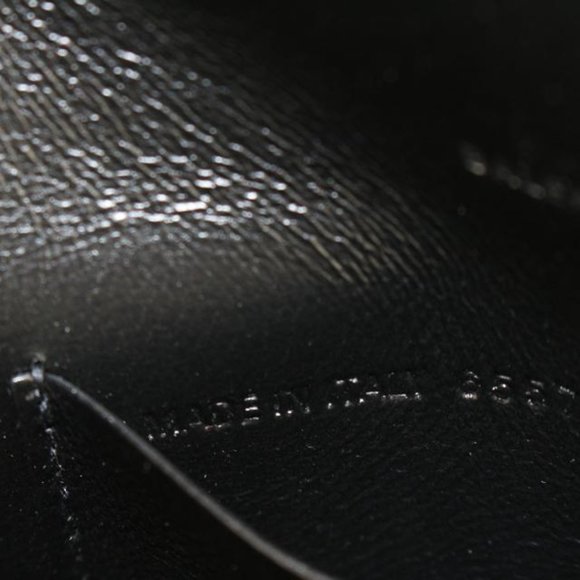 Balenciaga Black Leather Classic Logo Wallet on Chain Gold Chain 48ba624s - Picture 4 of 12